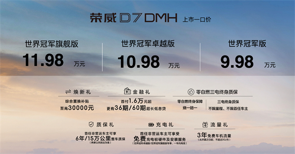 中国混动问鼎世界之巅，荣威DMH双车正式上市